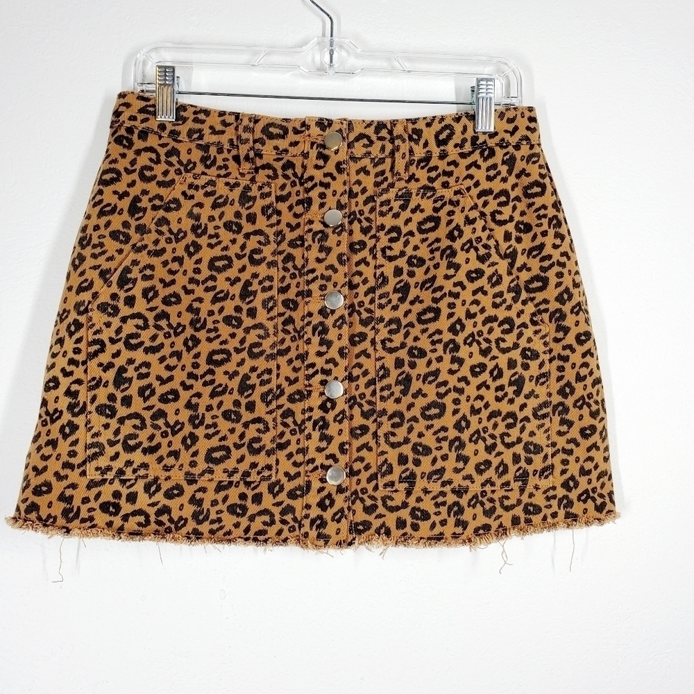 MITTOSHOP LEOPARD PRINT SKIRT